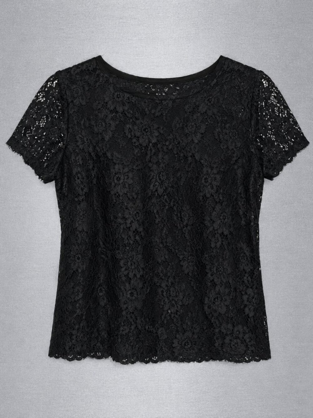 🖤 Talbots Elegant Black Lace Top medium